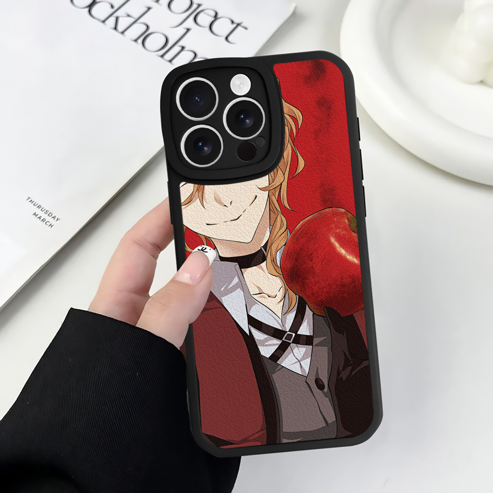 （画像用） 文豪ストレイドッグス Bungo Stray Dogs 【iPhone 16シリーズ対応】シリコンスマホケース（レザー調） 材質：シリコン